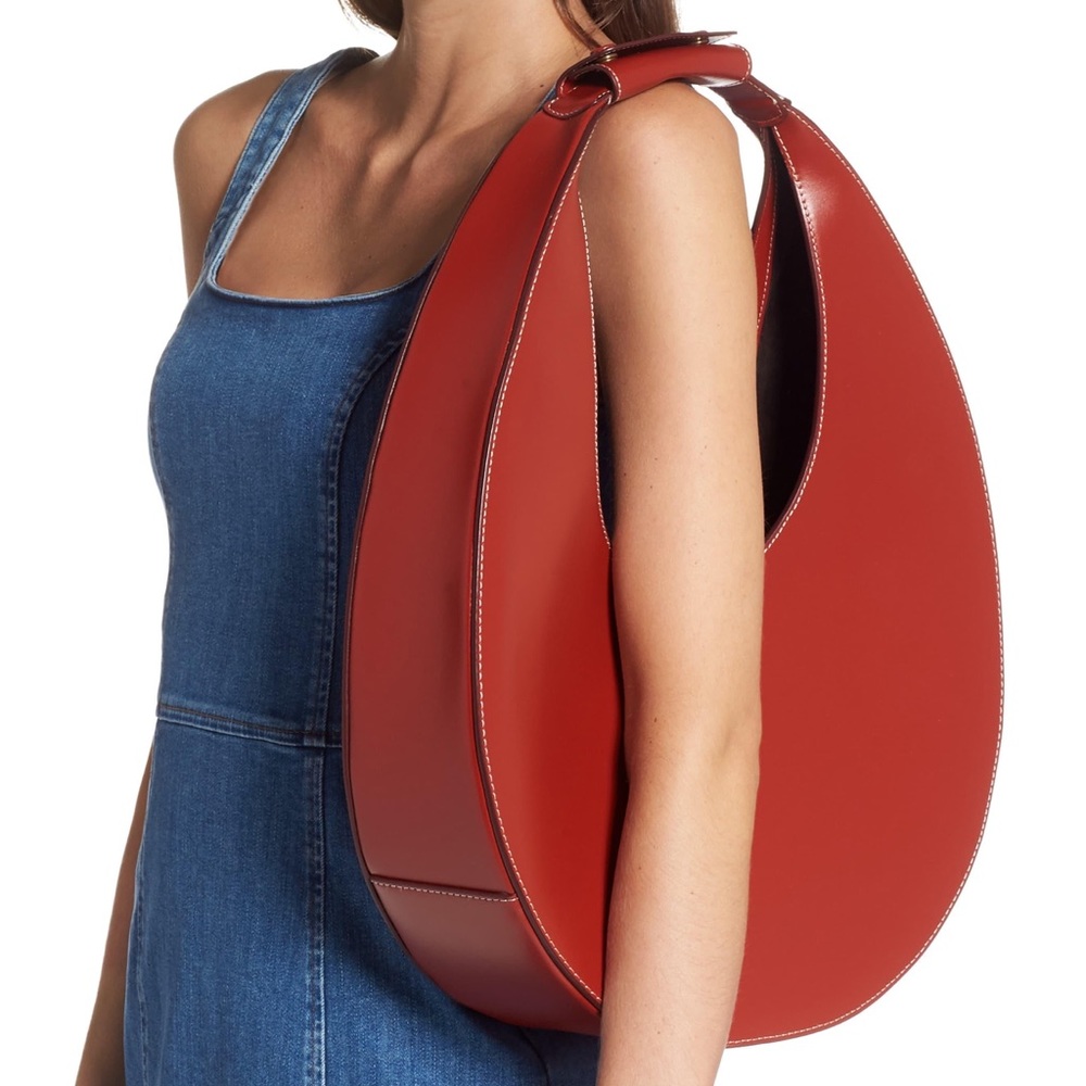 STAUD Large Moon Bag in Cognac - Includes Dust Bag